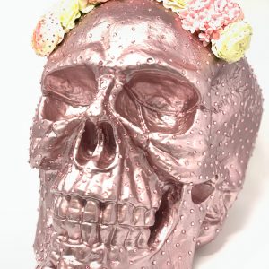 Skull Rosa mit Blumenkranz
